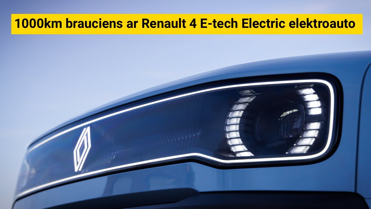 1000km brauciens ar Renault 4 E-tech Electric elektroauto