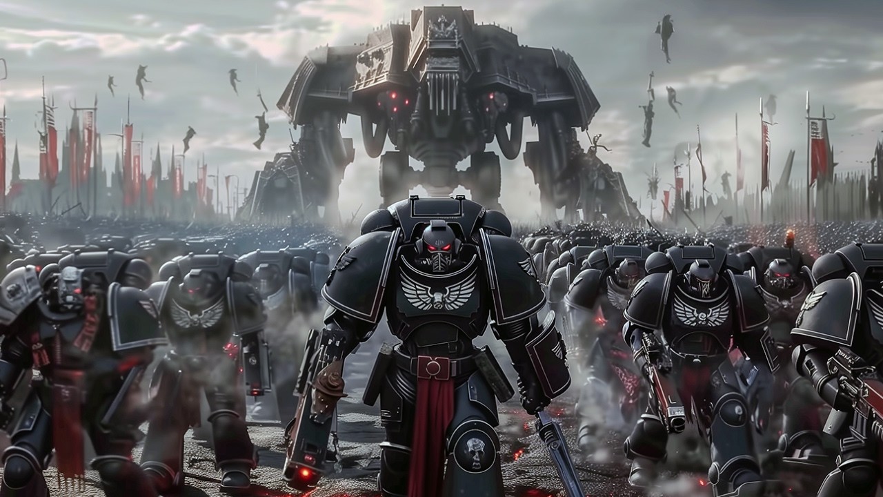 10,000,000 CHAOS FORCES ATTACK THE SPACE MARINE MAIN CASTLE - WARHAMMER 40K - UEBS 2