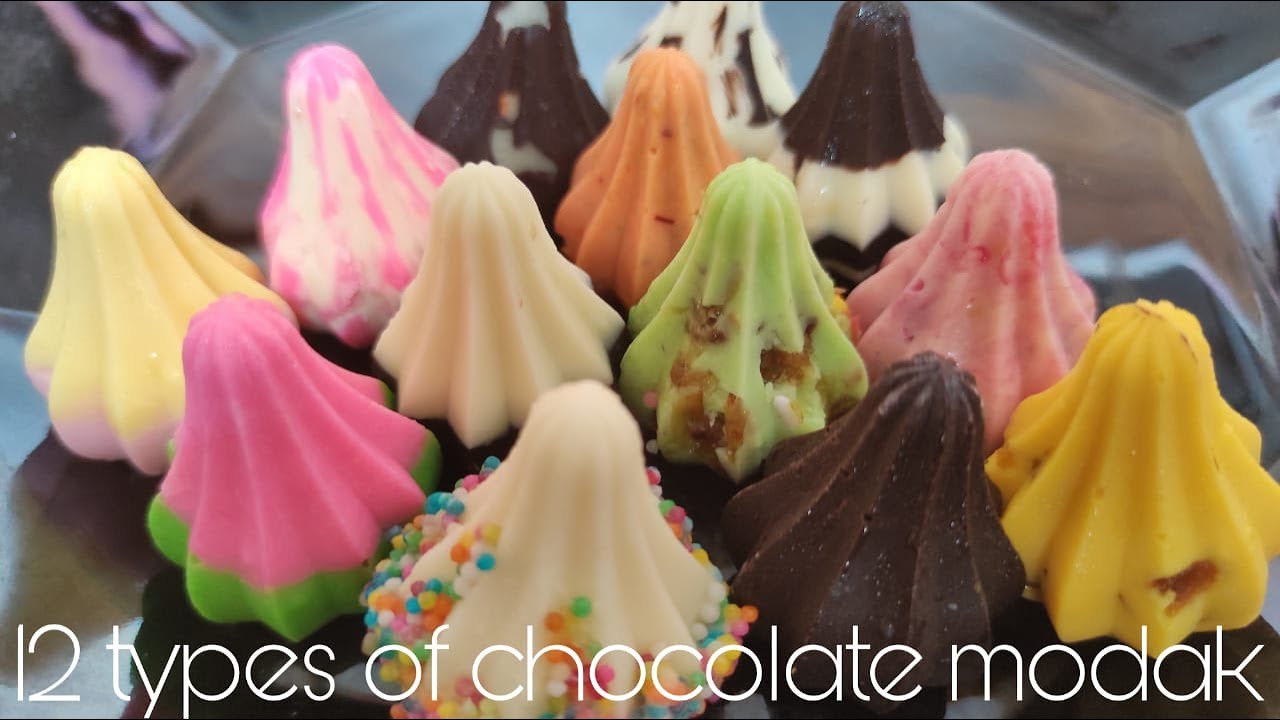 Chocolate modak in 12 varieties | Ganesh Chaturthi special easy homemade chocolate modak | Ruchira