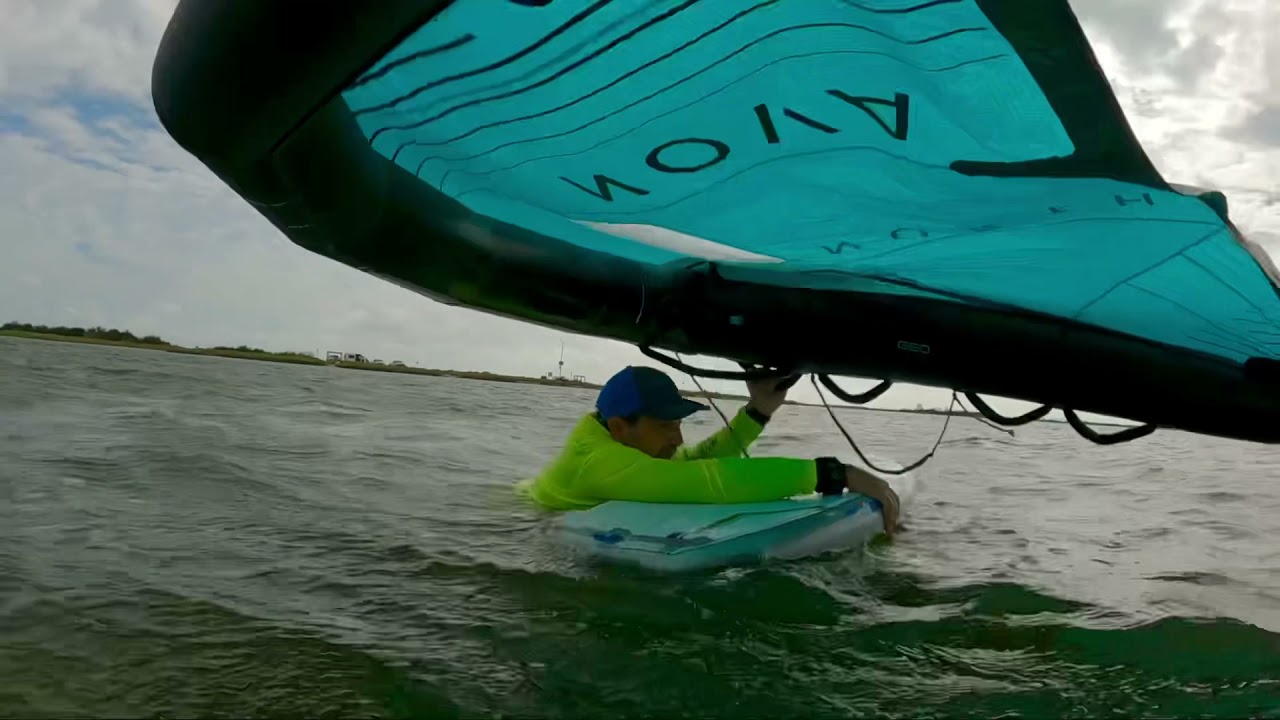 Water starting a 75L wing board technique
