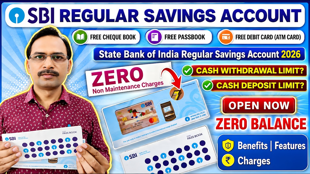 SBI Regular Savings Account 2026 | Full Details, Benefits, Interest Rate & How to Open Online
