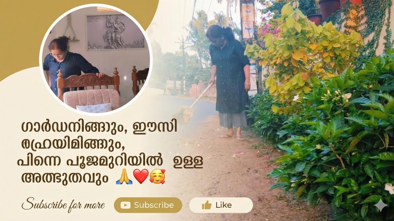 ഗാർഡനിങ്ങും, ക്ലീനിങ്ങും പിന്നെ ഒരു ഈസി ഫ്രെയിമിങ്ങും ❤️🥰🙏