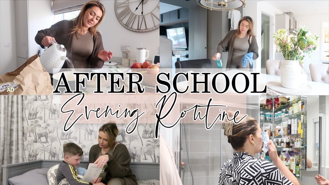 BACK TO SCHOOL | OUR AFTER SCHOOL EVENING ROUTINE FAMILY OF 4 🤍 Cooking, Cleaning & Bedtime | ad
