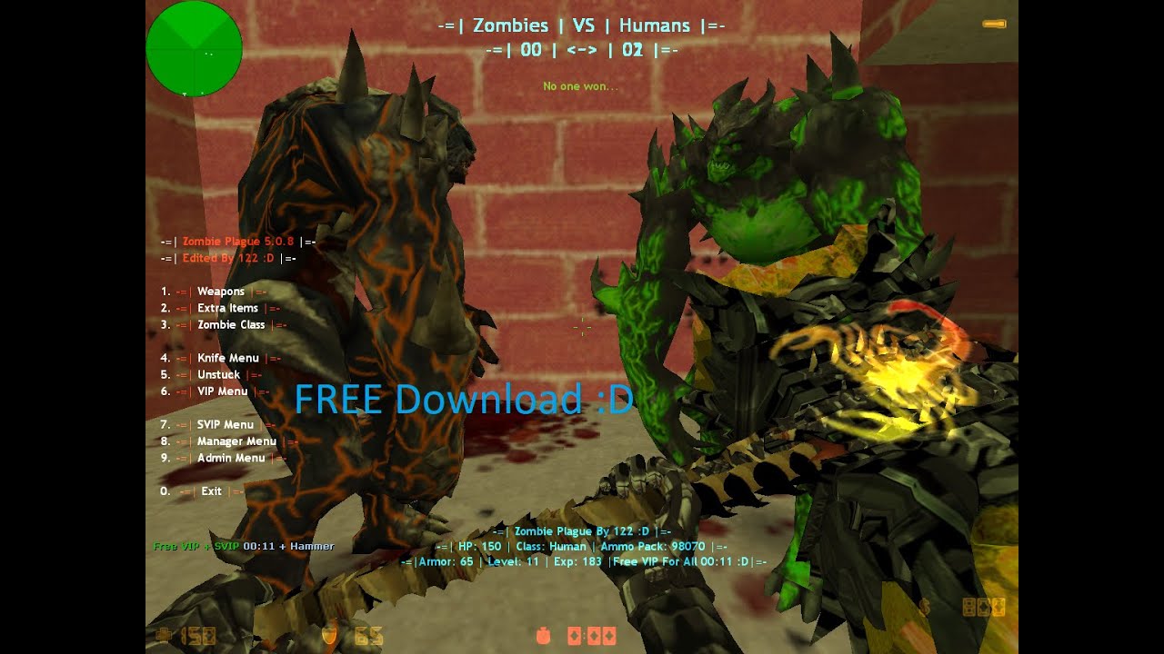 [NEW] CS 1.6 Zombie Plague Mod + 2025 + [Free Download Link] + [VIP/ADMIN/OWNER Menu]