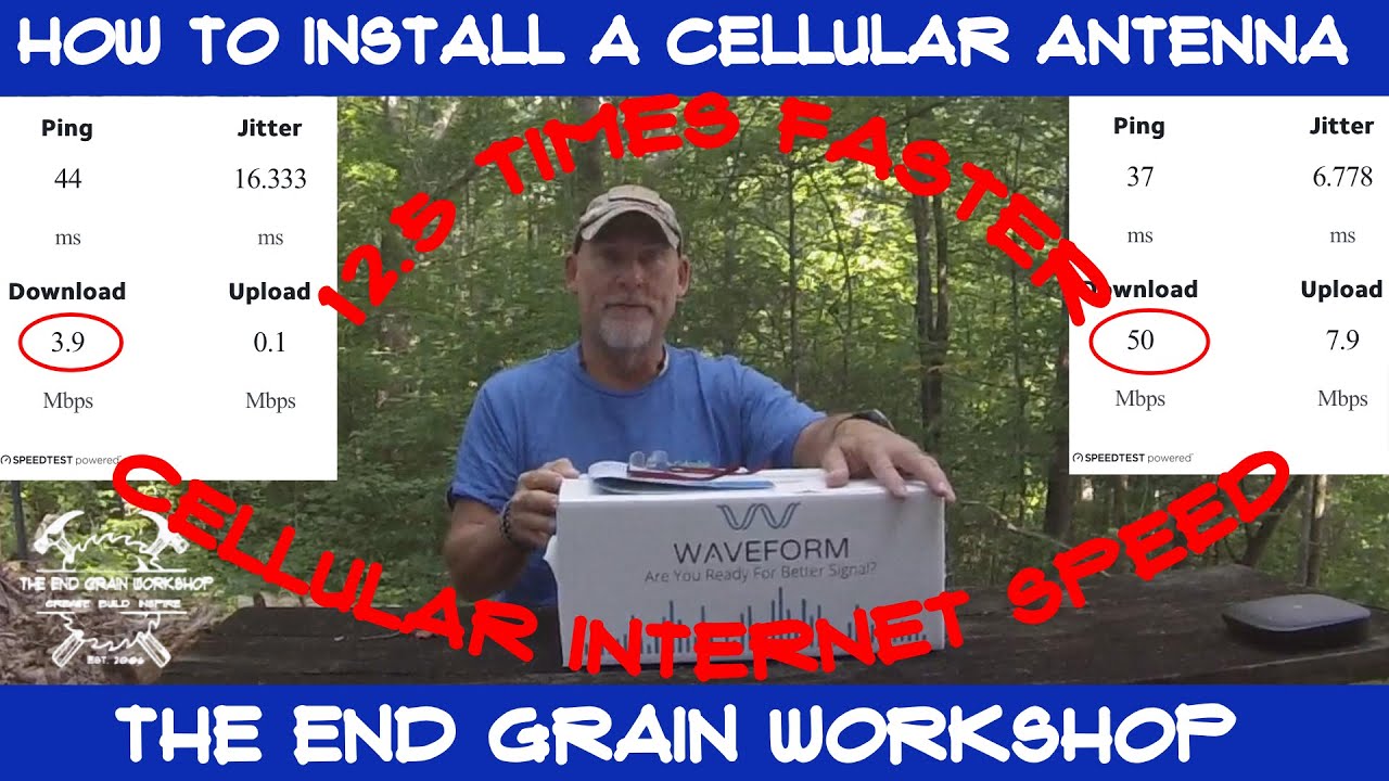 How to install a Waveform Cellular Antenna AFFORDABLE high speed internet - The End Grain Workshop