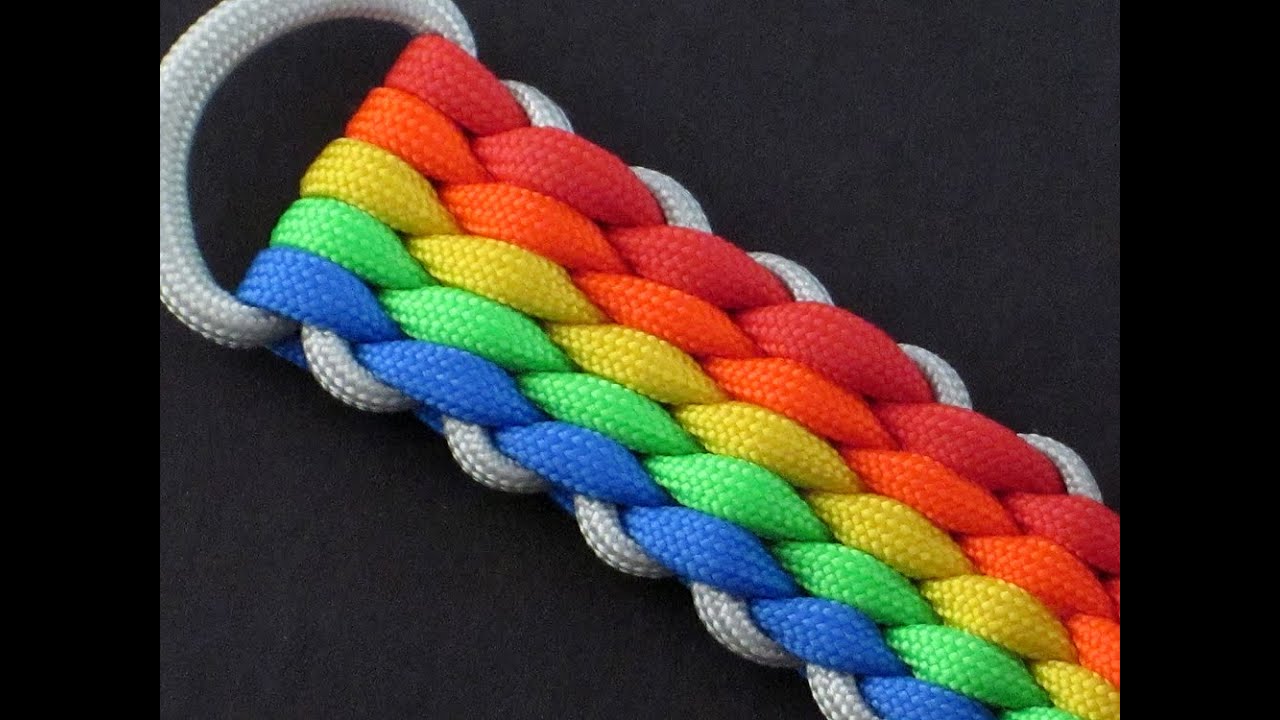 How to Make a 12-Strand Wide Round Braid (Paracord) Key Fob by TIAT