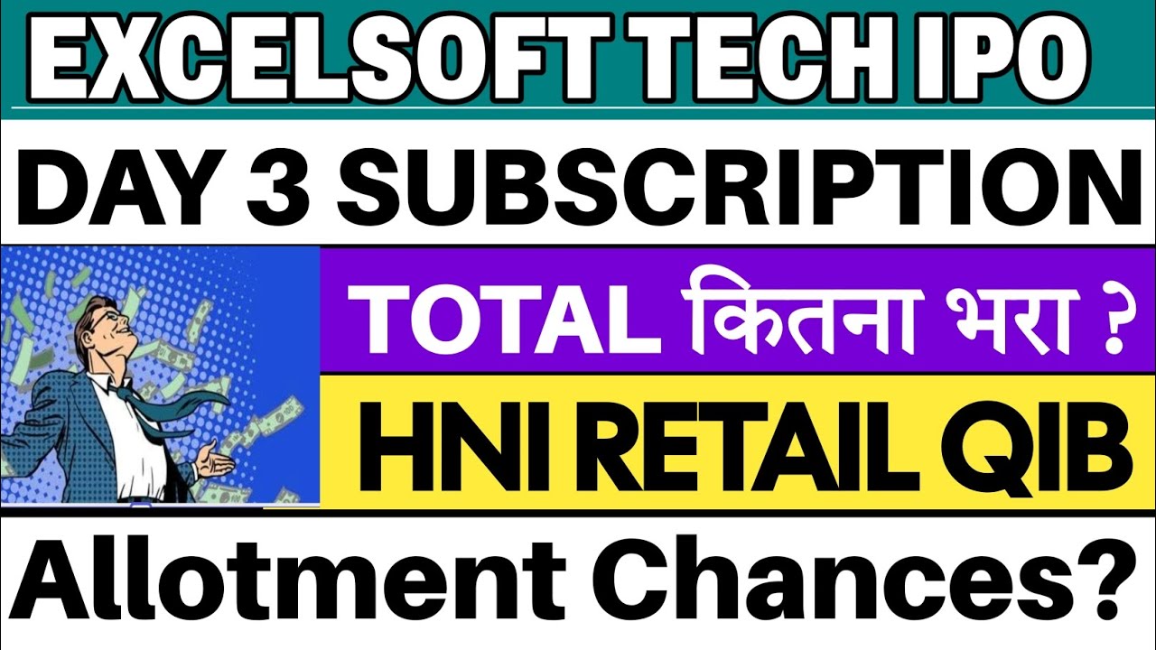 Excelsoft Technologies IPO Subscription Status | Excelsoft Technologies IPO Allotment Chances 🔥