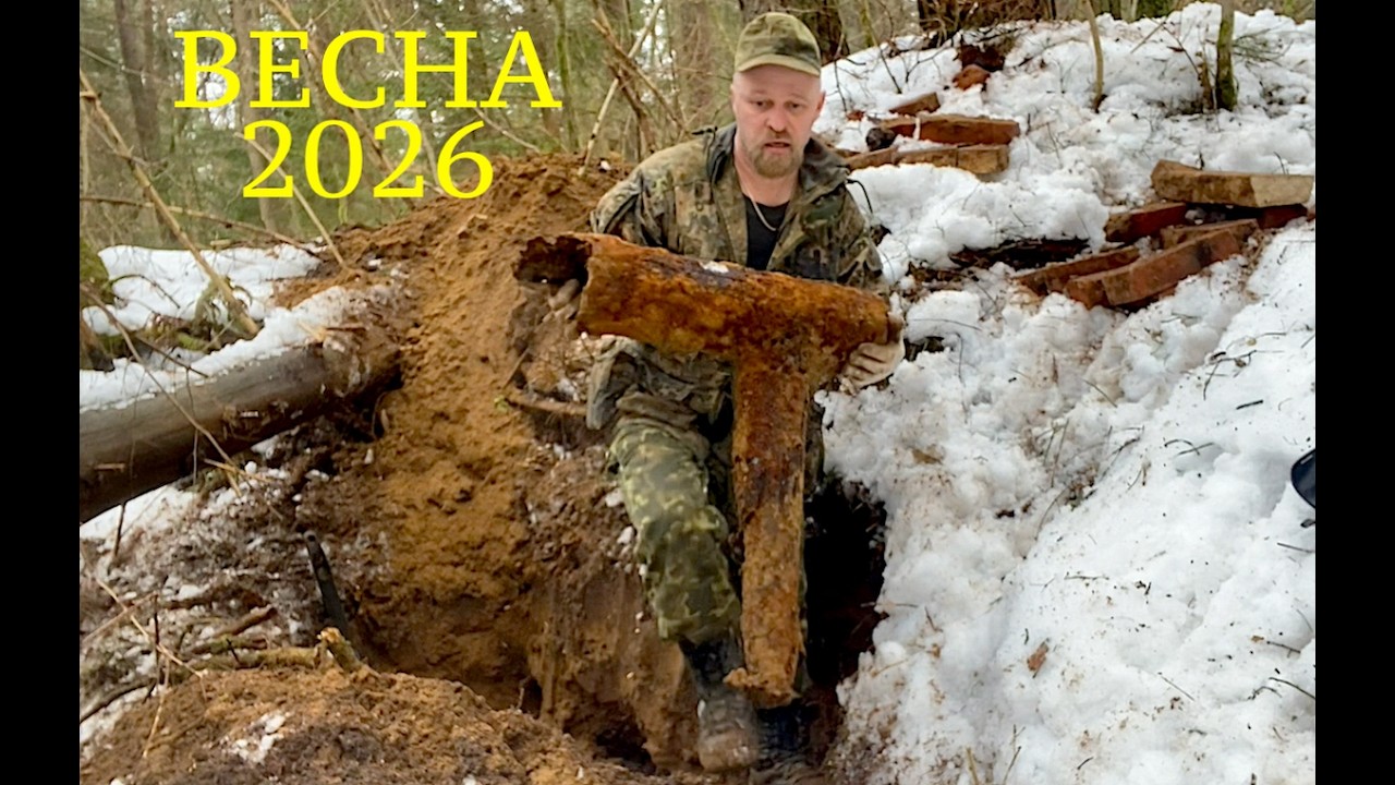 Немецкий блиндаж. Открытие 2026.#коп #metaldetecting #ww2