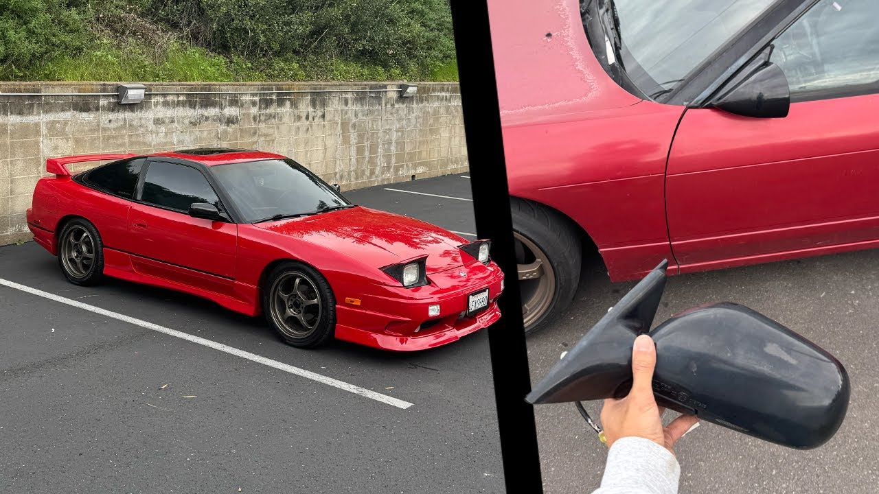 240SX получил новую покраску и аэродинамические зеркала.