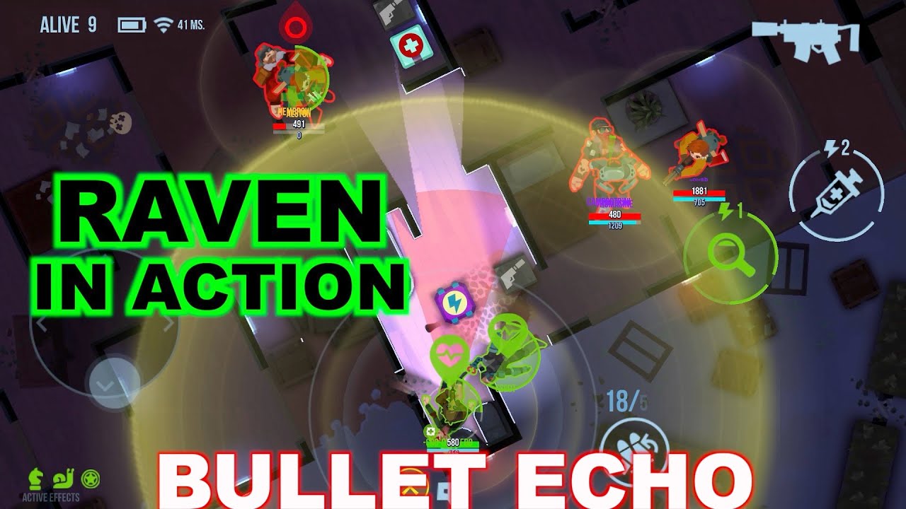 Bullet Echo | Raven hero gameplay | Battle Royale mode