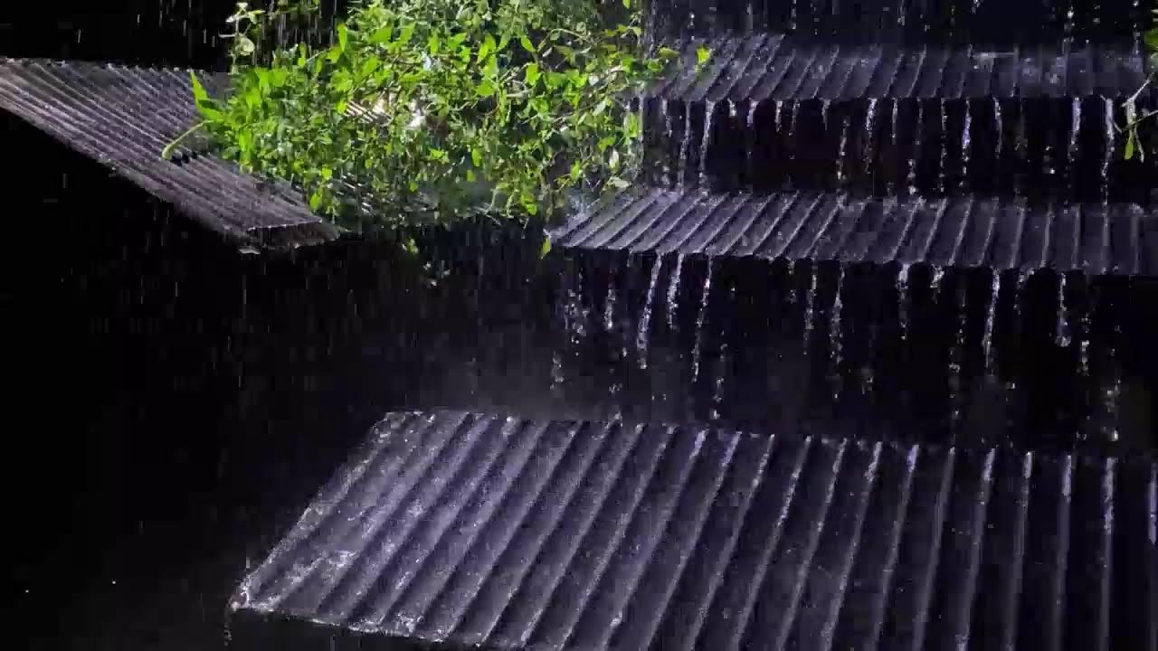Extreme Relaxation Sounds 🌧️ Heavy Rainstorm at Night with Thunder