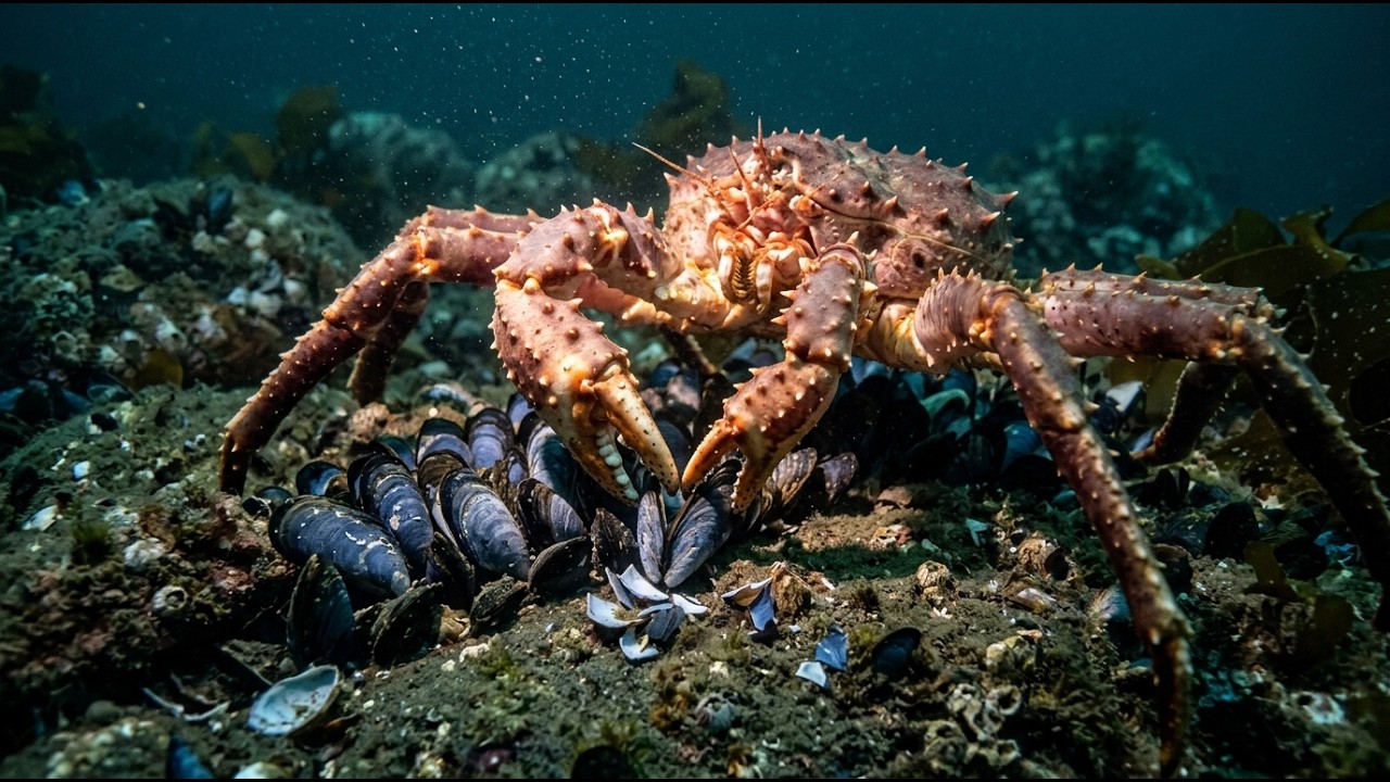 Giants of the Shipwreck: Red King Crab vs American Lobster | Hidden Battles of the Deep Ocean