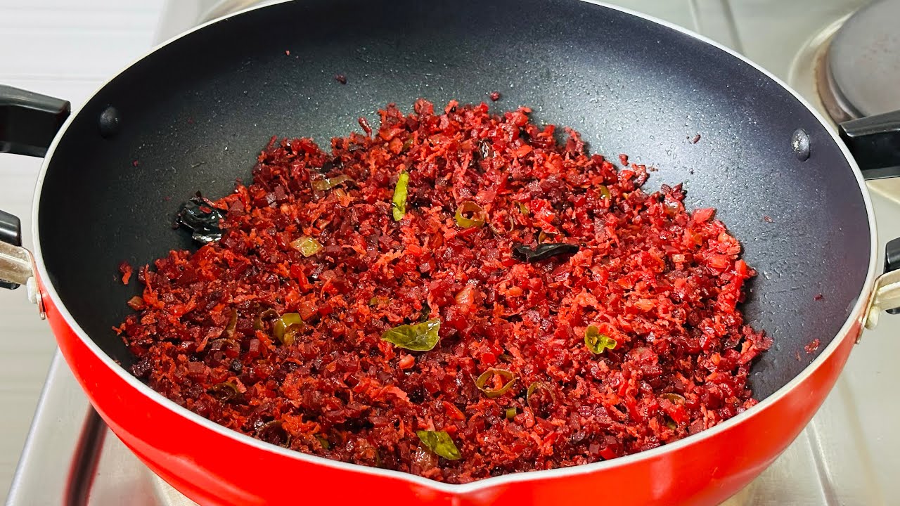 ബീറ്റ്റൂട്ട് തോരൻ ||Beetroot Thoran Kerala Style ||Beetroot Recipes ||Vegetarian ||DELICIOUS RECIPES
