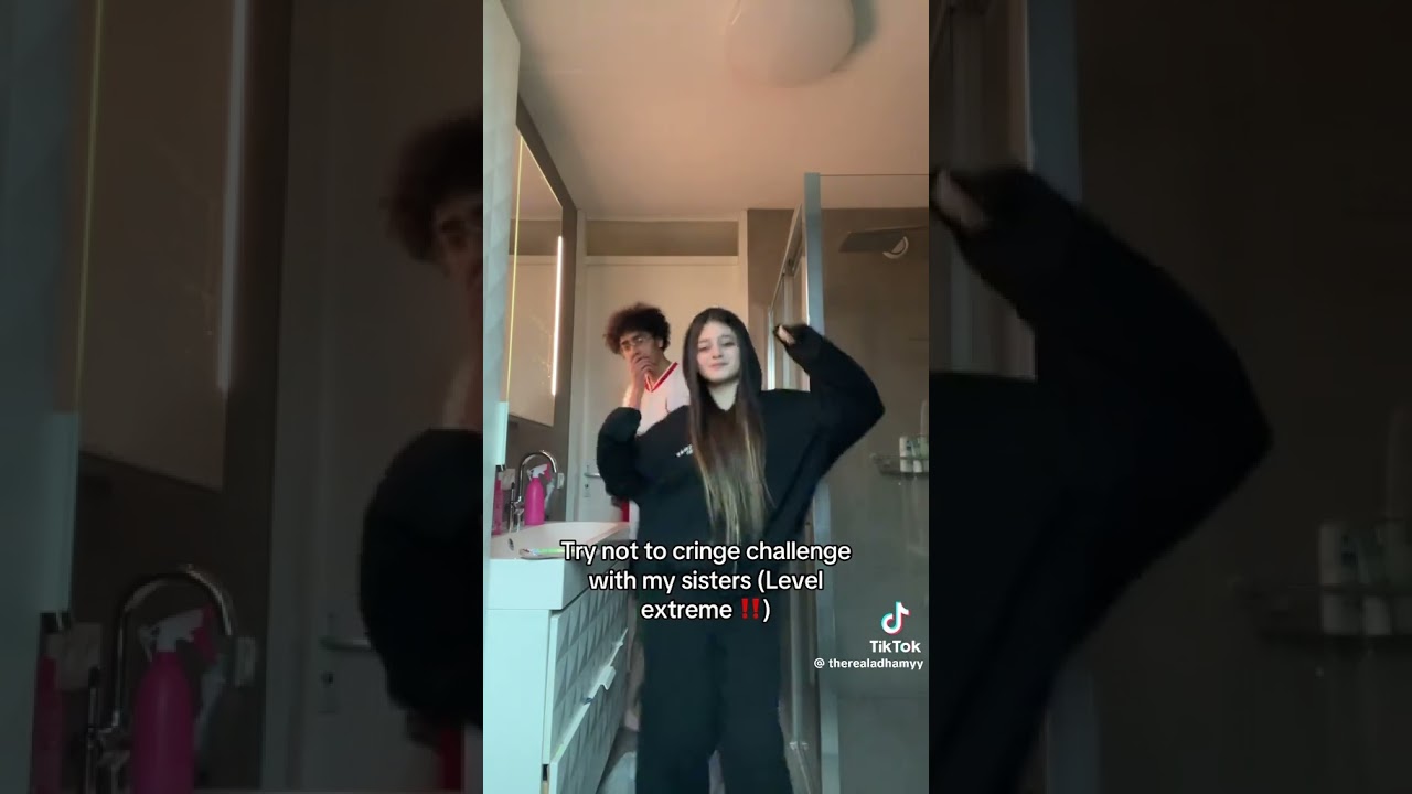 Try not to cringe challenge with my sister PART 1 ( Level extreme ‼️) #therealadhamyy #adhamyy