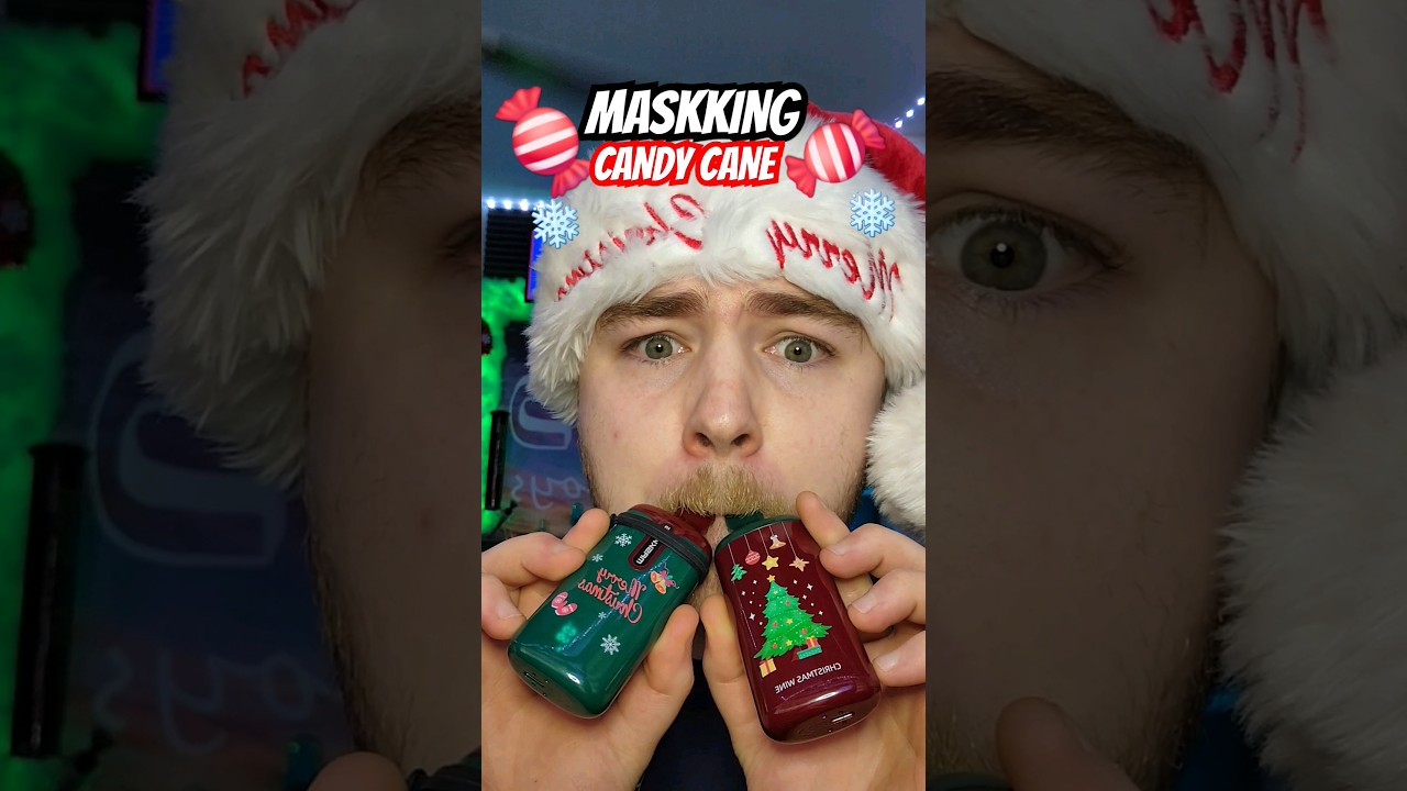 Candy Cane Vape Maskking AXI 12,000!! #shorts #christmas