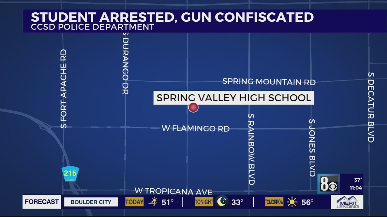 Spring Valley High School student arrested after gun found on campus
