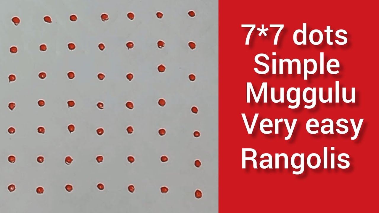 7*7 dots easy rangolis🌸 simple rangolis🌸 letest rangolis🌸 daily easy muggulu🌸