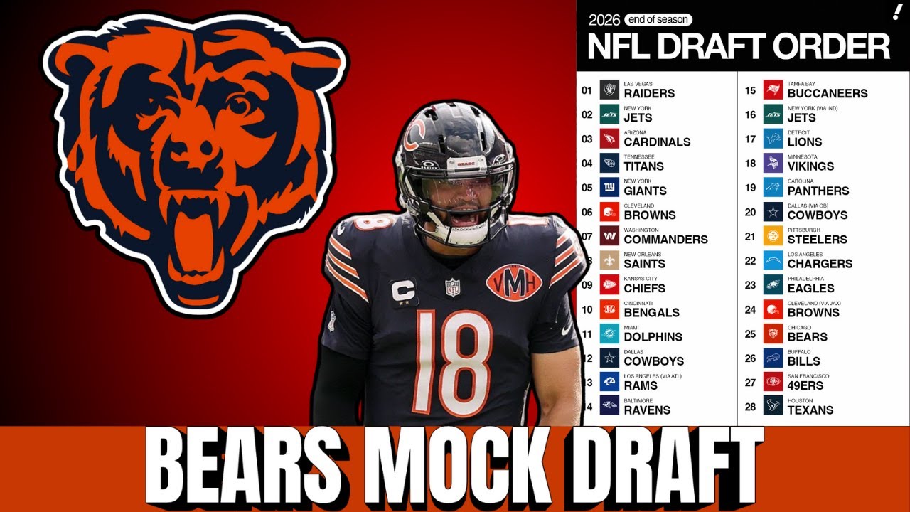 Предварительный драфт 2026 года команды Chicago Bears | Кто приедет в Чикаго?