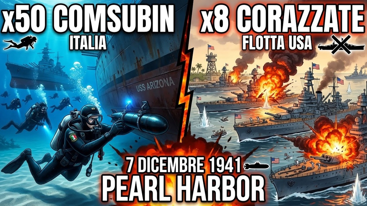 50 COMSUBIN a PEARL HARBOR - FLOTTA USA ANNIENTATA nel 1941!