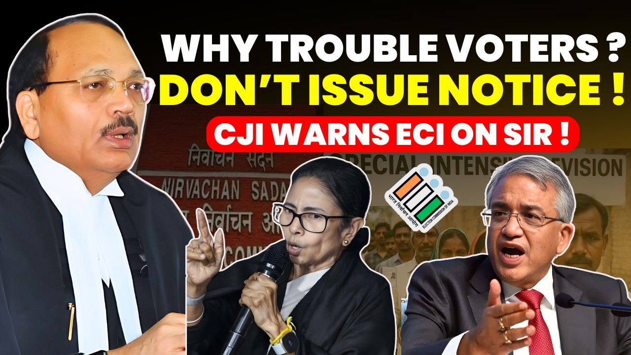 DON'T TROUBLE VOTERS FOR SIR.....CJI-SC WARNS ECI....ORDER NO NOTICE #supremecourtofindia