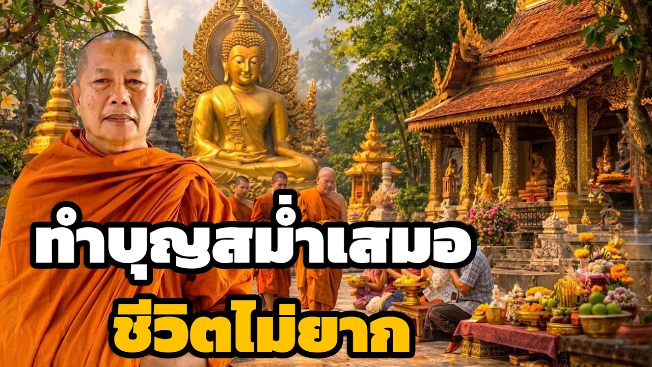 เพียรทำบุญไว้ให้มาก ไม่อด ไม่อยาก ไม่ยาก ไม่จน  ธรรมะคลายทุกข์ พระมหาบุญช่วย ปัญญาวชิโร 4