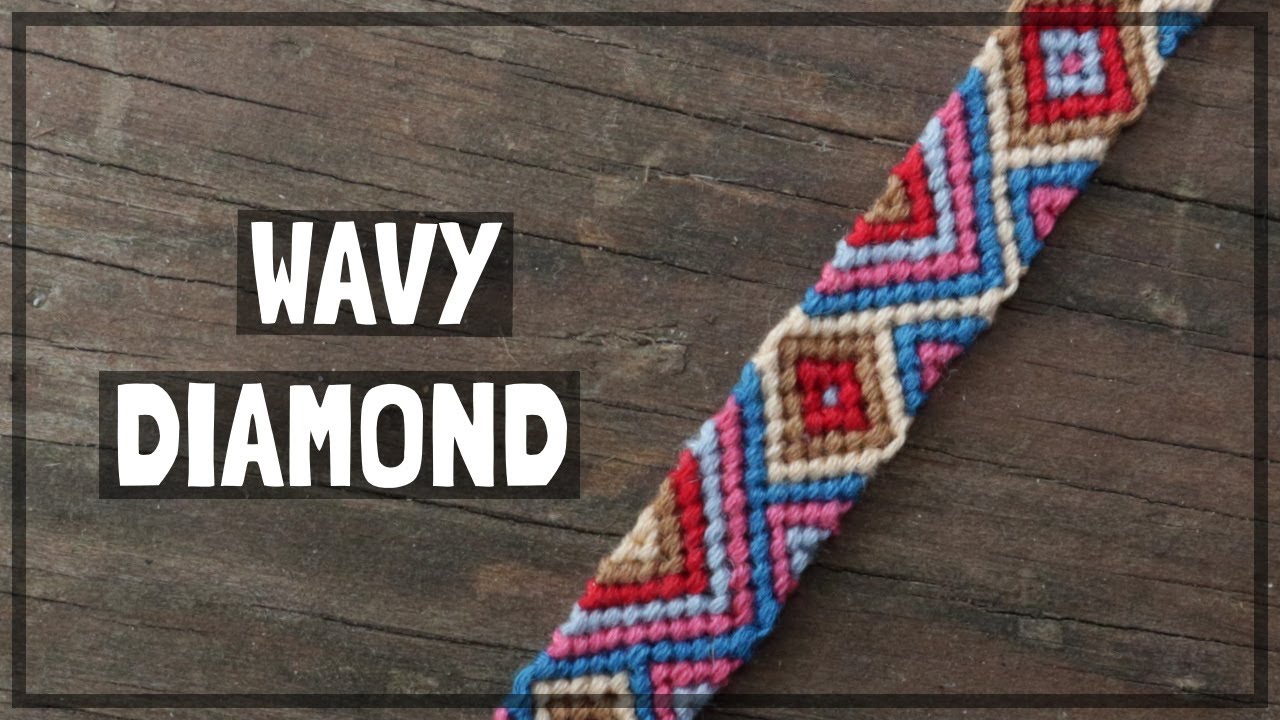 Wavy Diamond Friendship Bracelet Tutorial