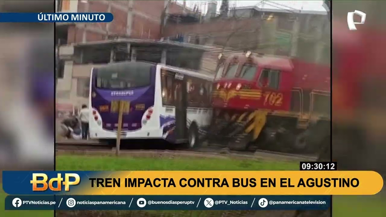 Choque entre tren del Ferrocarril Andino y bus en El Agustino: reportan al menos diez heridos