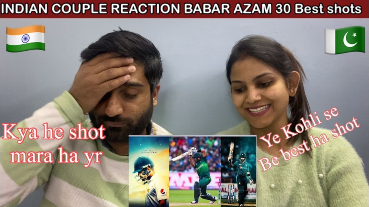 INDIAN couple Reaction | 30 Classical Shots Of Babar Azam Best Shots Of Babar Azam | MR&MRS REACTION