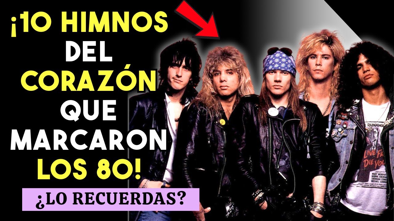 10 CANCIONES que MARCARON la DÉCADA de 1980 | BALADAS ROCK