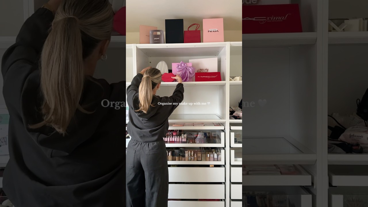 Organise my make up with me 🎀 #makeuproom #organisemymakeupwithme #glamroom