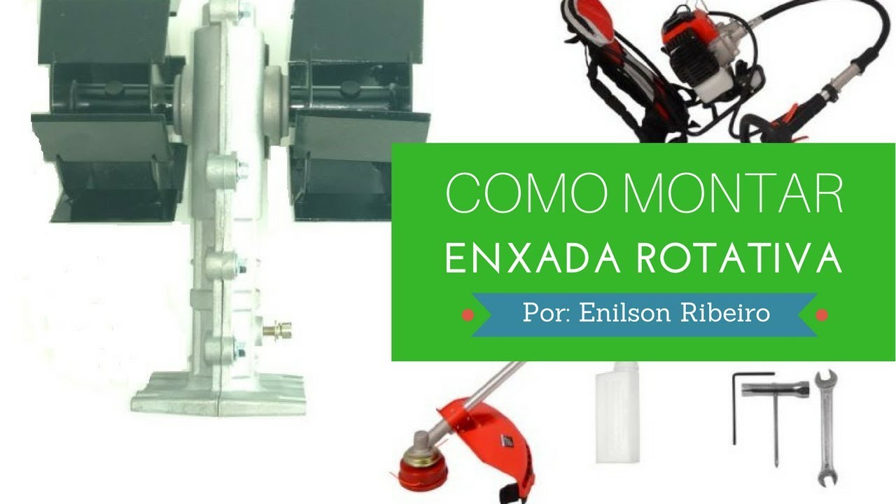 Como Montar a Enxada Rotativa na Roçadeira à Gosolina
