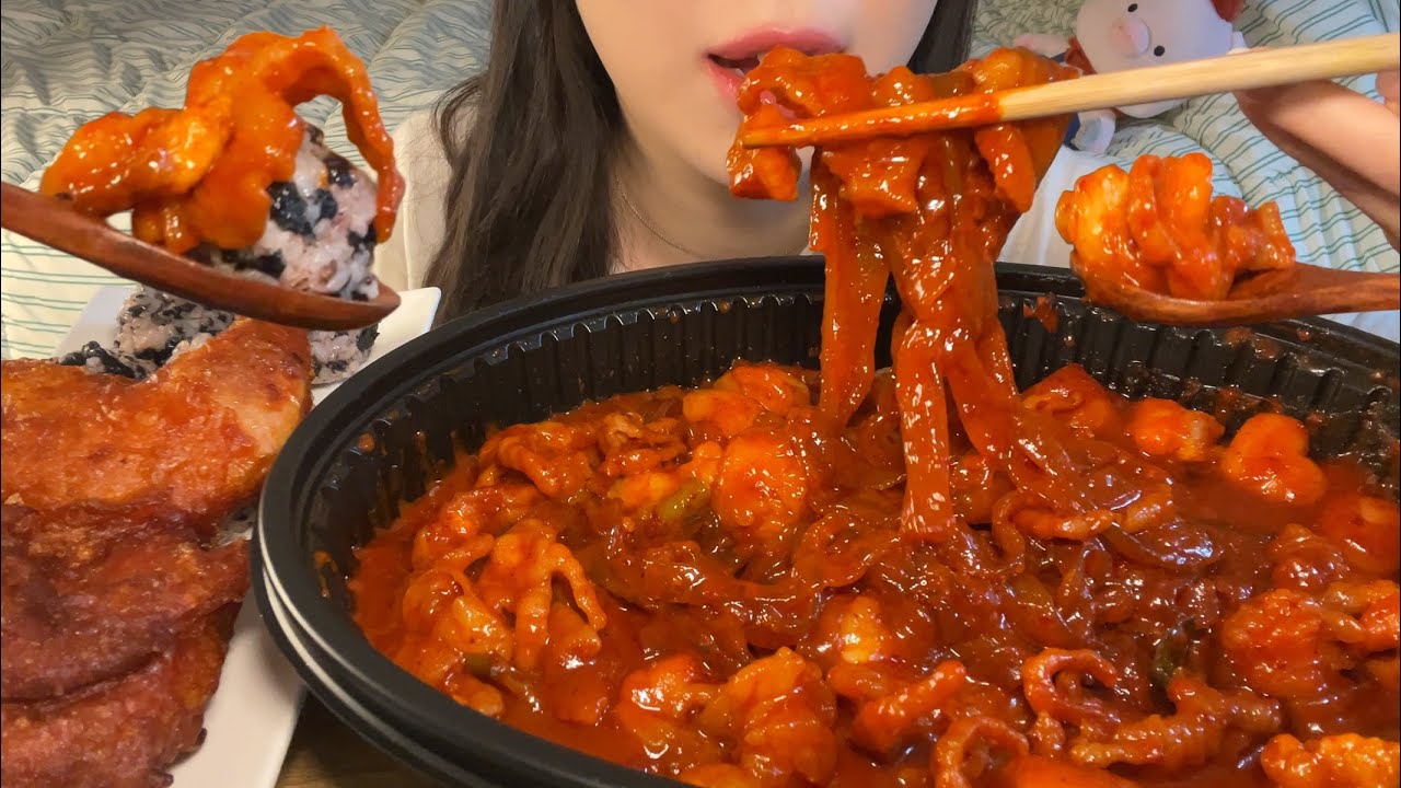 도파민 터지는 ❤️‍🔥 두찜 한우대창 맵닭밝 먹방 ASMR 옛날통닭에 직접만든 주먹밥