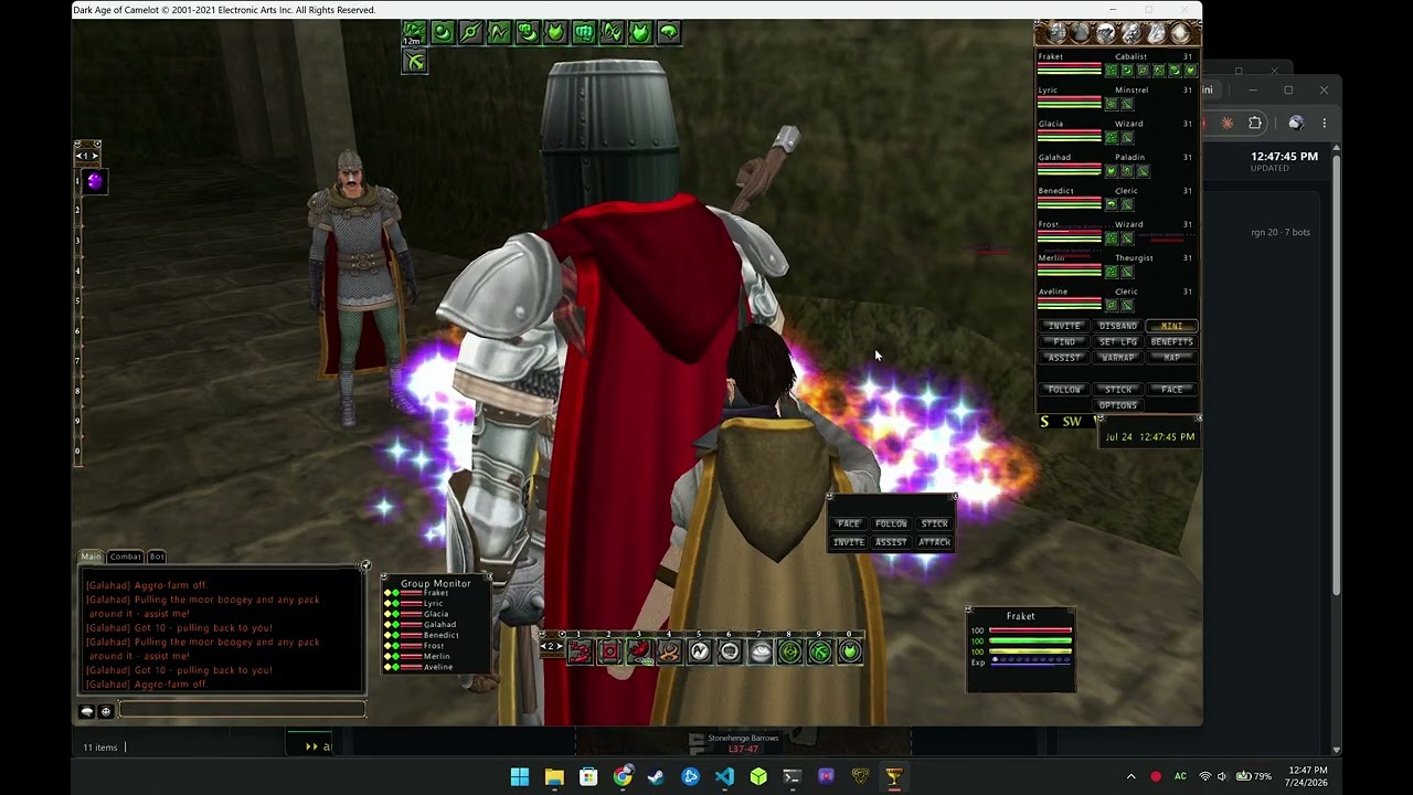 Open DAoC - Local private server gameplay/debug session feat. Claude