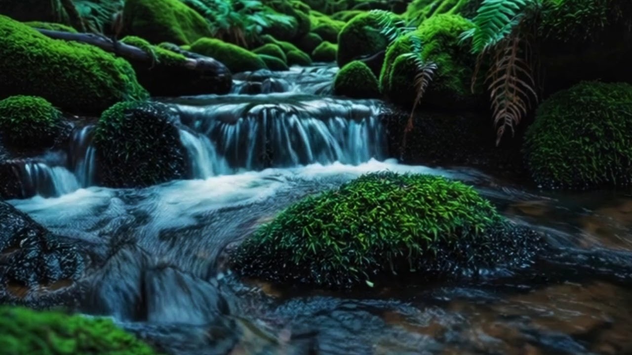 Soft Piano with River Sounds – Peaceful Night Music for Deep Sleep