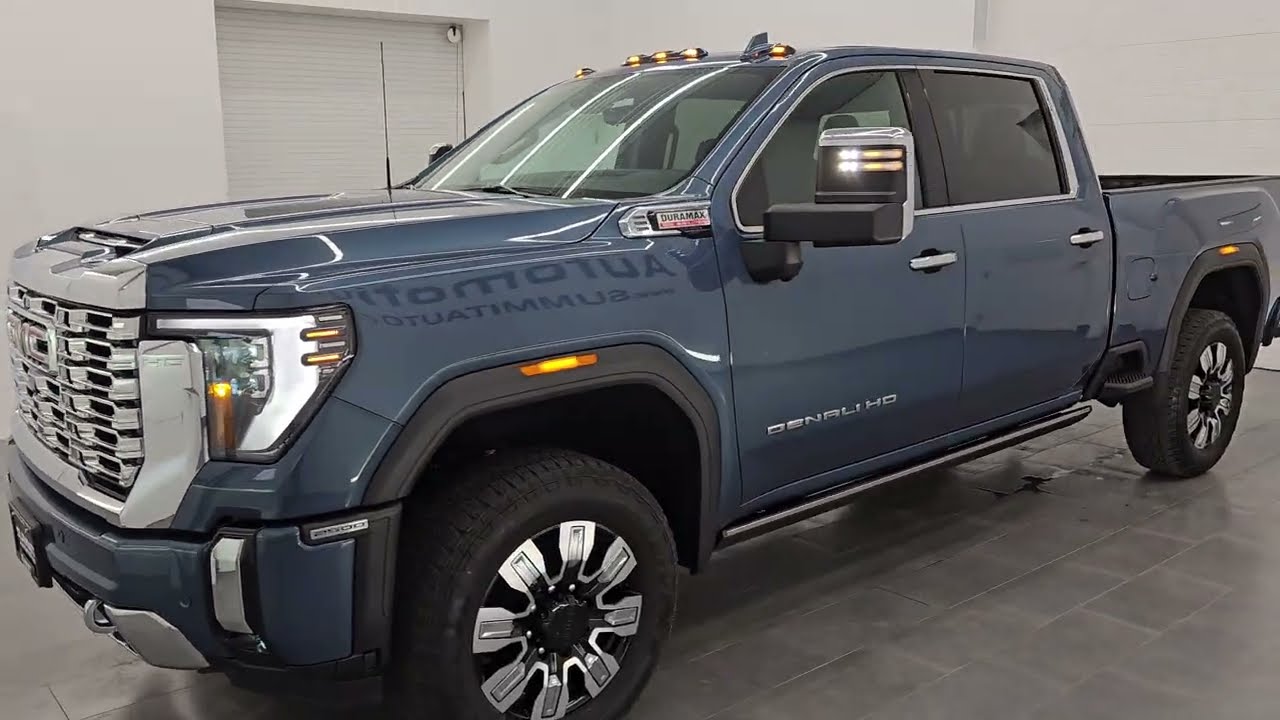 2024 GMC SIERRA 2500 DENALI RESERVE DURAMAX DOWNPOUR METALLIC BLUE 4K WALKAROUND 16307Z