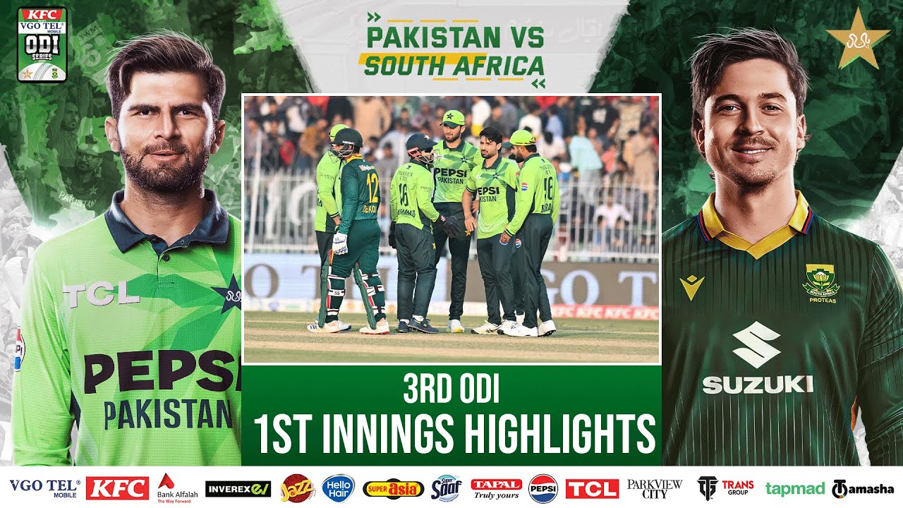 1st Innings Highlights | Pakistan vs South Africa ODI Series | 3rd ODI | PCB | M2R1U