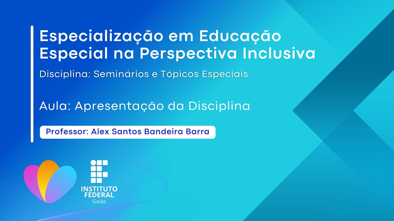 Seminários e Tópicos Especiais | Apresentação da Disciplina
