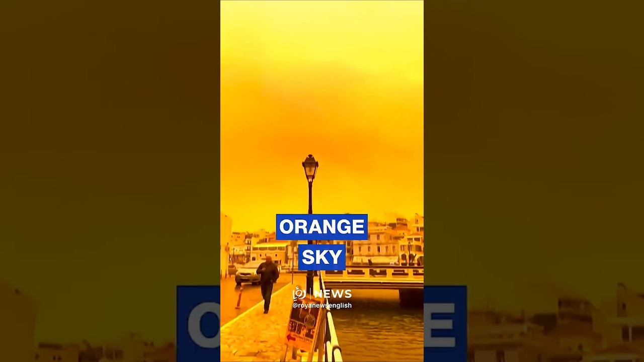 African dust storm turns Crete sky orange, disrupts shipping