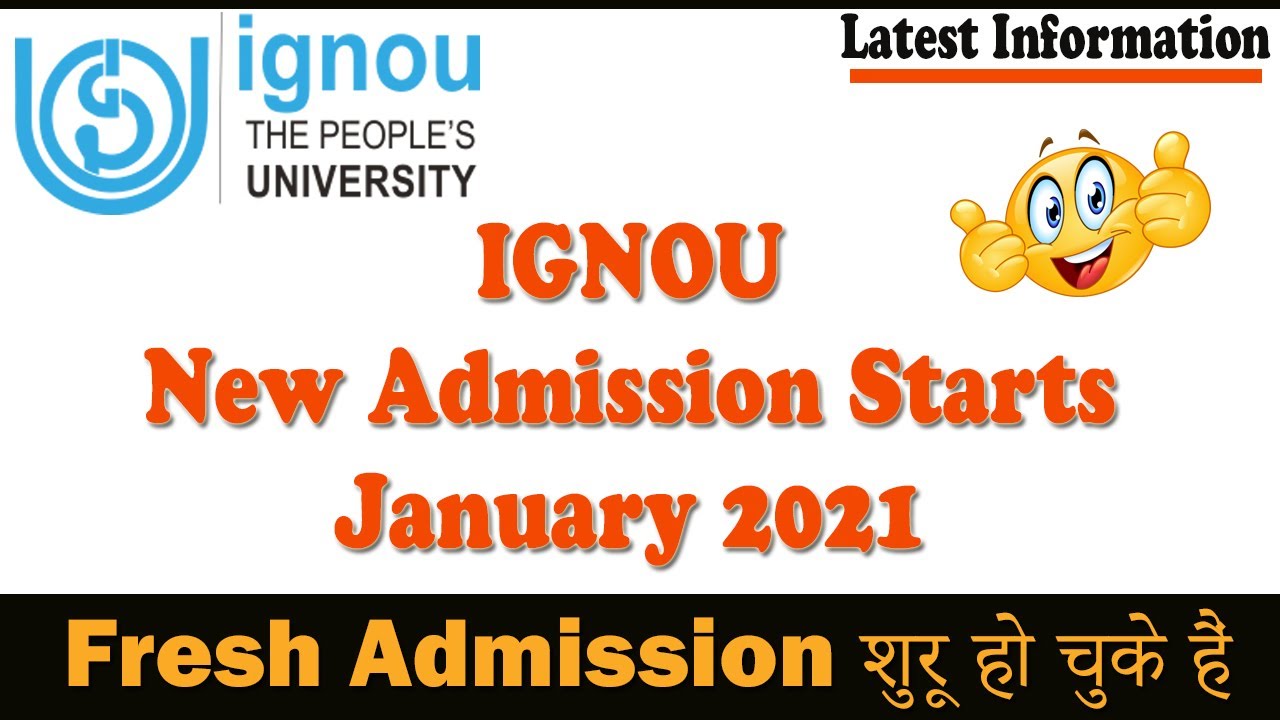 Ignou New Admission Starts for January 2021 Session | Ignou latest Information | Seven Learning