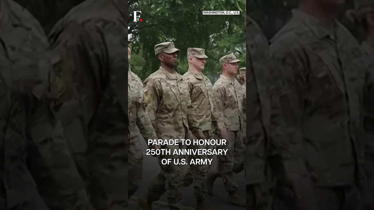 US Army&rsquo;s Anniversary 250th Parade Rings Out with Rifles and Trumpets | Subscribe to Firstpost |N18G
