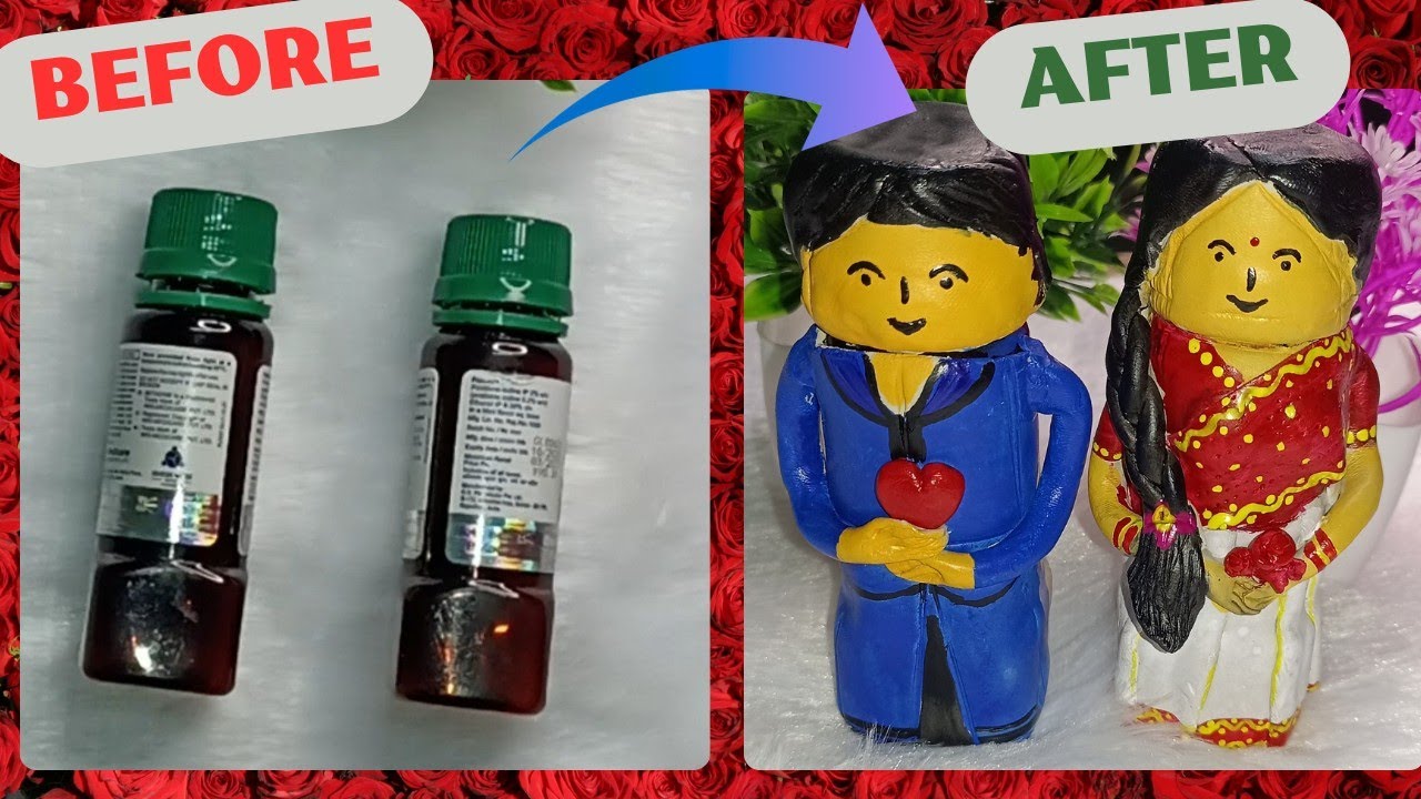 How to make human idol with bottle||বোতল দিয়ে কিভাবে মানুষের মূর্তি তৈরি করবেন👩‍❤️‍👨 #diy #craft 