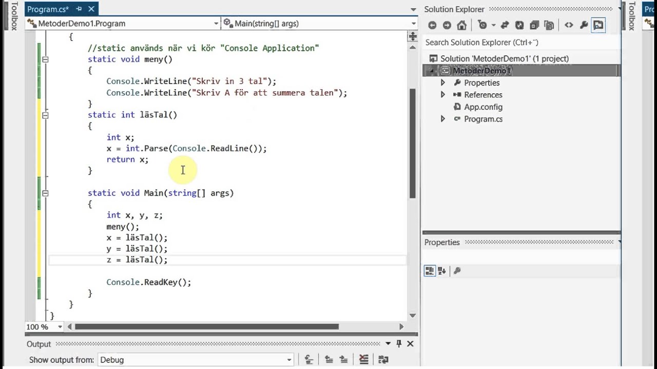 C# Metoder Demo 1