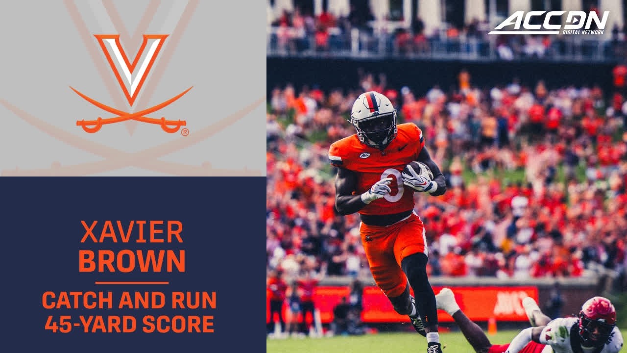 UVA's Beau Pribula & Xavier Brown Connect For Big TD
