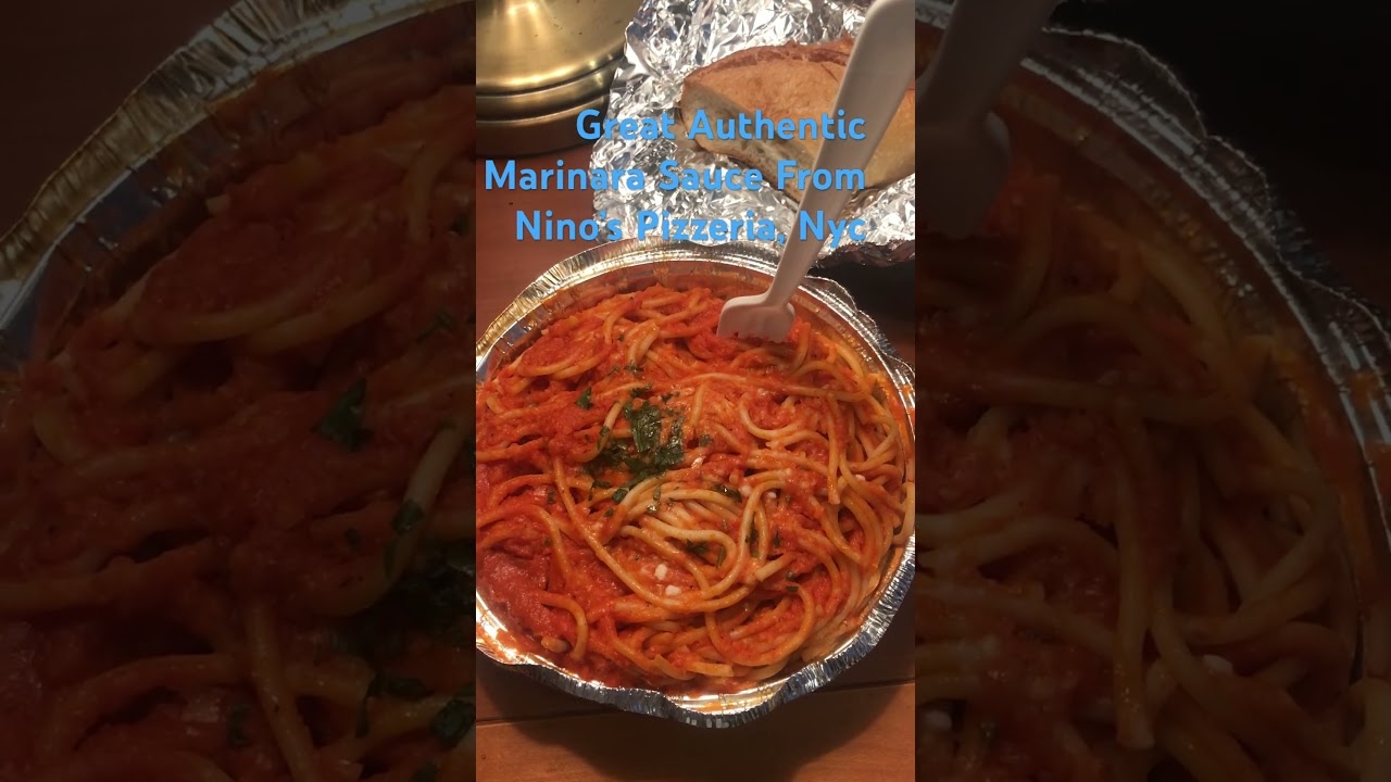 Super Authentic Spaghetti With Marinara Sauce From Nino&rsquo;s Pizzeria, Nyc