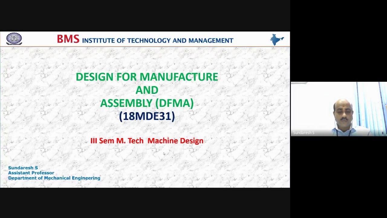III Sem M Tech SS DFMA Design Considerations in Casting Components 1
