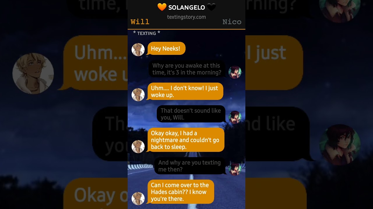 🧡 Solangelo 🖤 • Riordanverse Demigods • #textingstory