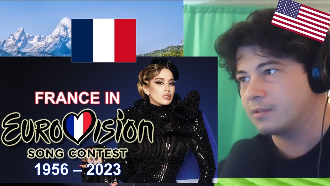 American Reacts France 🇫🇷 in Eurovision Song Contest (1956-2023)