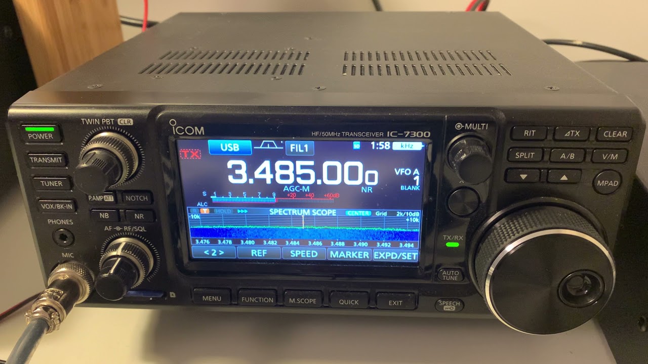 DXing with the Icom IC-7300 and end-fed aire: Gander VOLMET 3485 kHz Newfoundland & Labrador