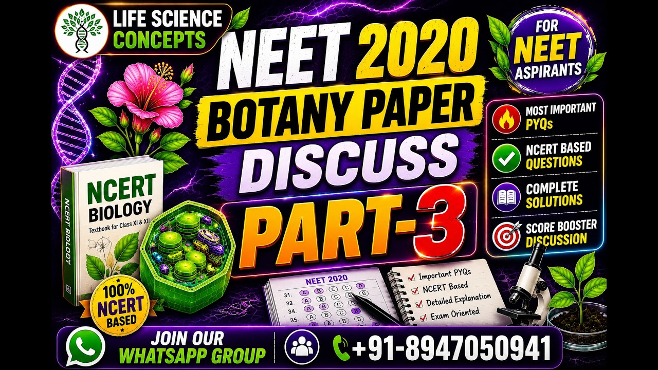 NEET 2020 Botany Paper Discussion Part 3 🔥 | Complete Solution + Strategy for Next Attempt