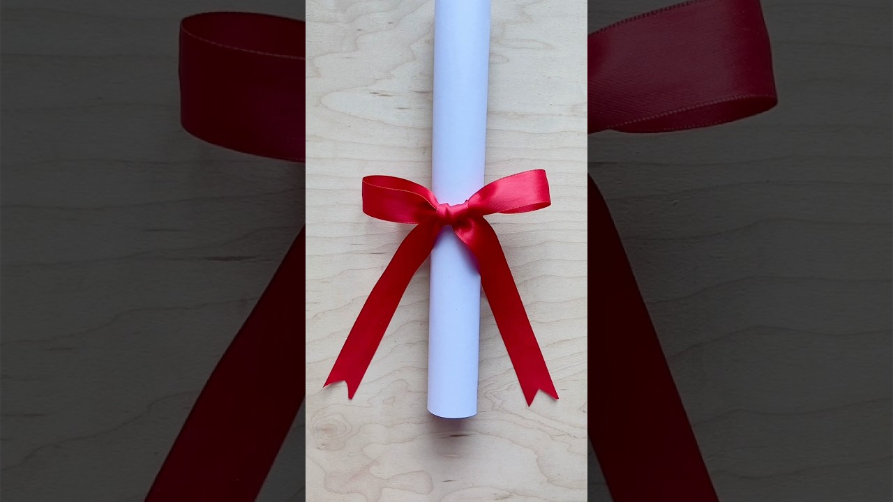 How to Tie a Ribbon Bow 🎀/Super Easy Ribbon Bows /如何打蝴蝶结/简单蝴蝶结系法 #ribbonbow #diy #bows #蝴蝶结 ￼
